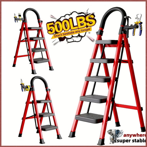 500lb folding steel step - steel,