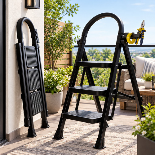 Heavy duty step - step, folding