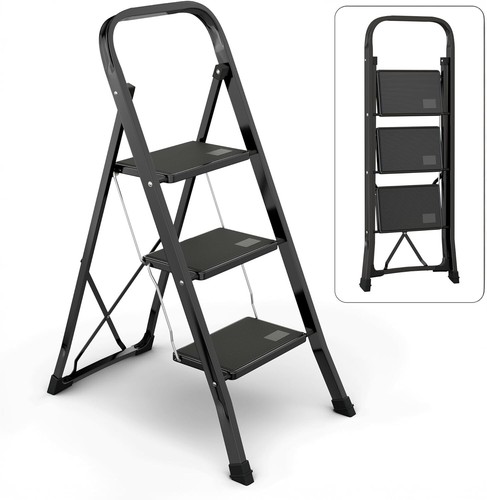 Steel folding step - steel, stool